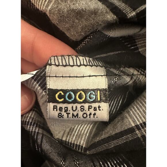 COOGI Women’s Black Embellished Button Shirt Gold Accents Size XL Smocked Waist - Picture 15 of 15